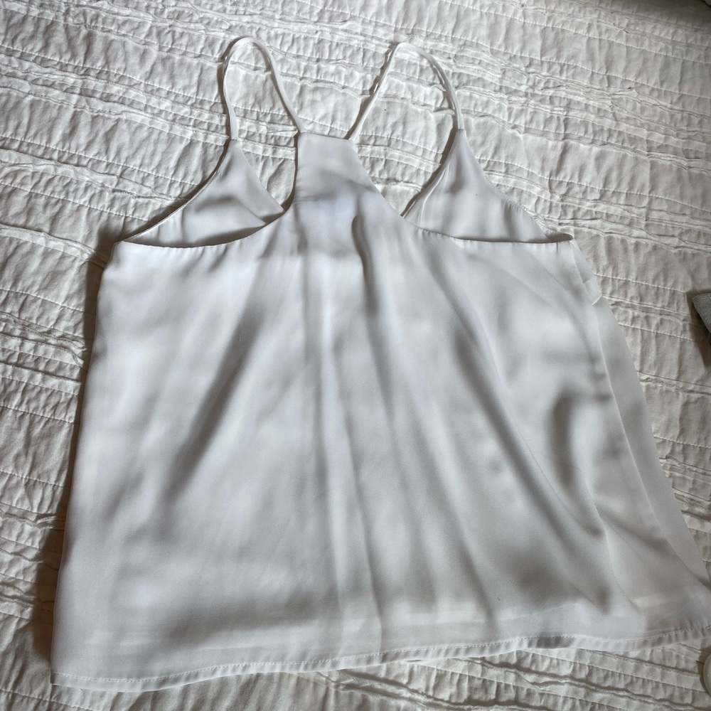 White Racerback Polyester Tank - Picture 4 of 4